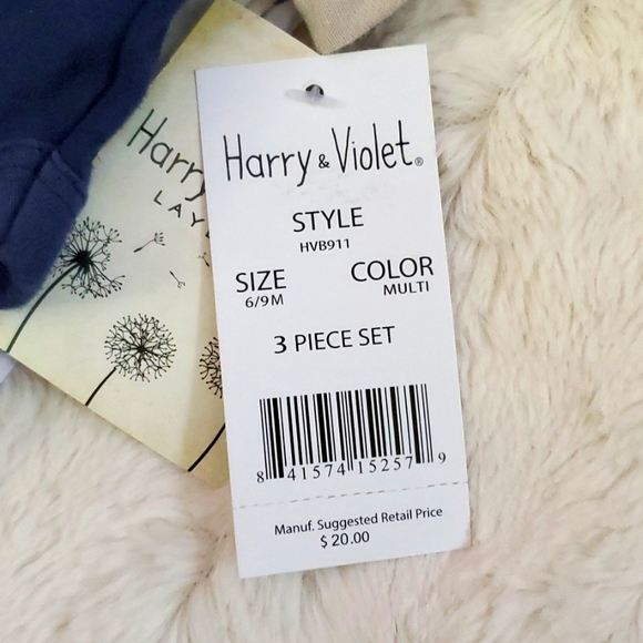 NWT Harry&Violet 3-6M 3pack Onesies - Picture 2 of 7